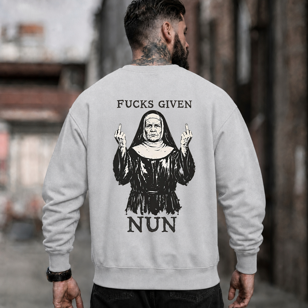 Fucks Given Rebel Nun Graphic T-Shirt & Hoodie