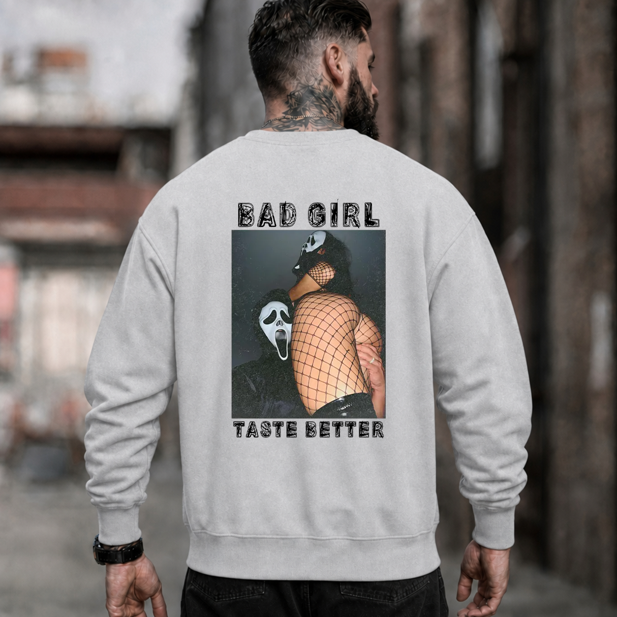 Bad Girl Fishnet Pin-Up Graphic T-Shirt & Hoodie