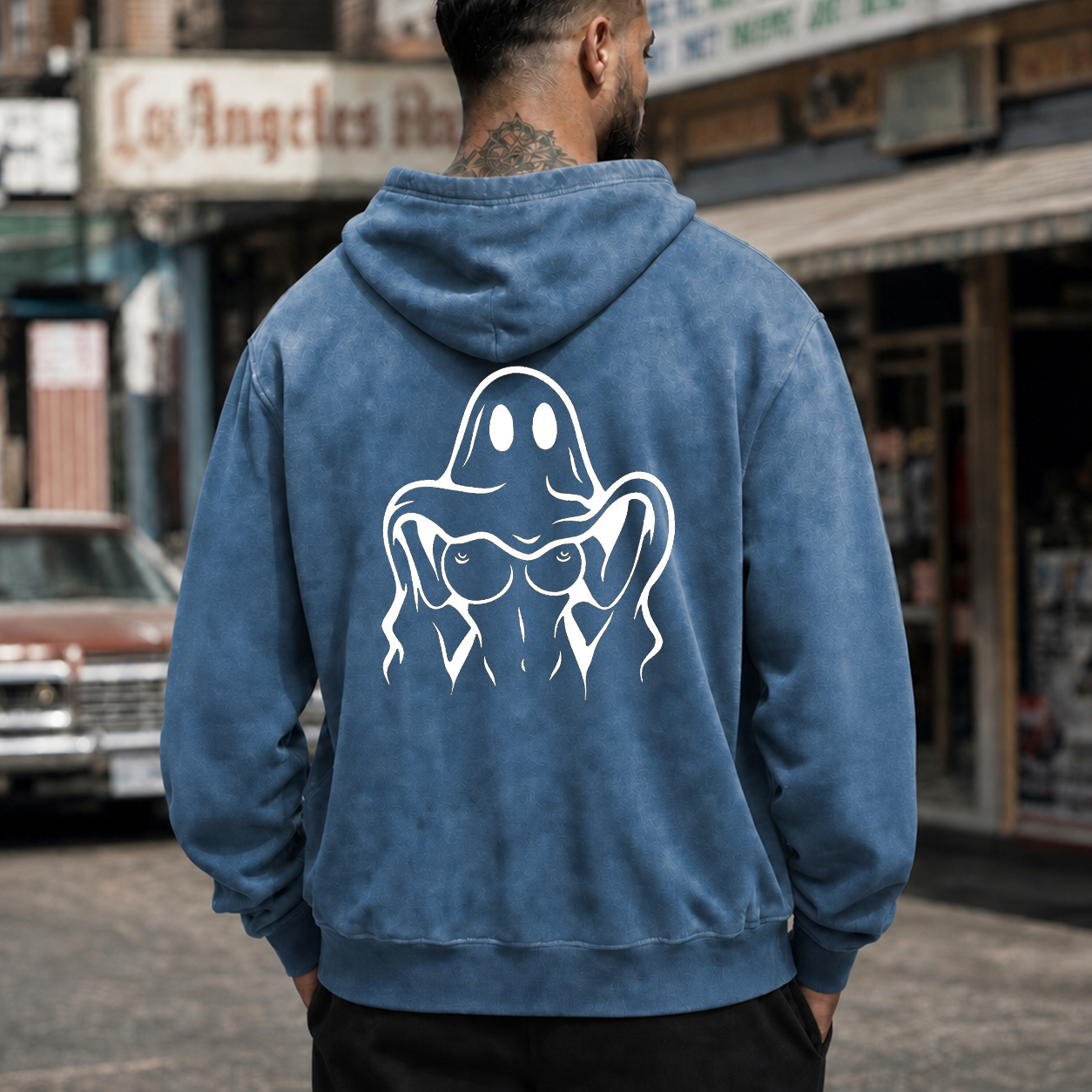Middle Finger Ghost Graphic T-Shirt & Hoodie