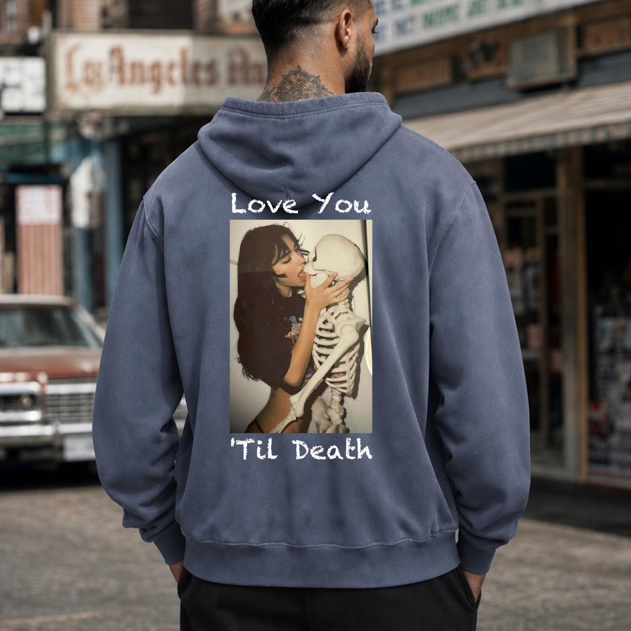 Love You Till Death Skeleton Kiss T-Shirt & Hoodie