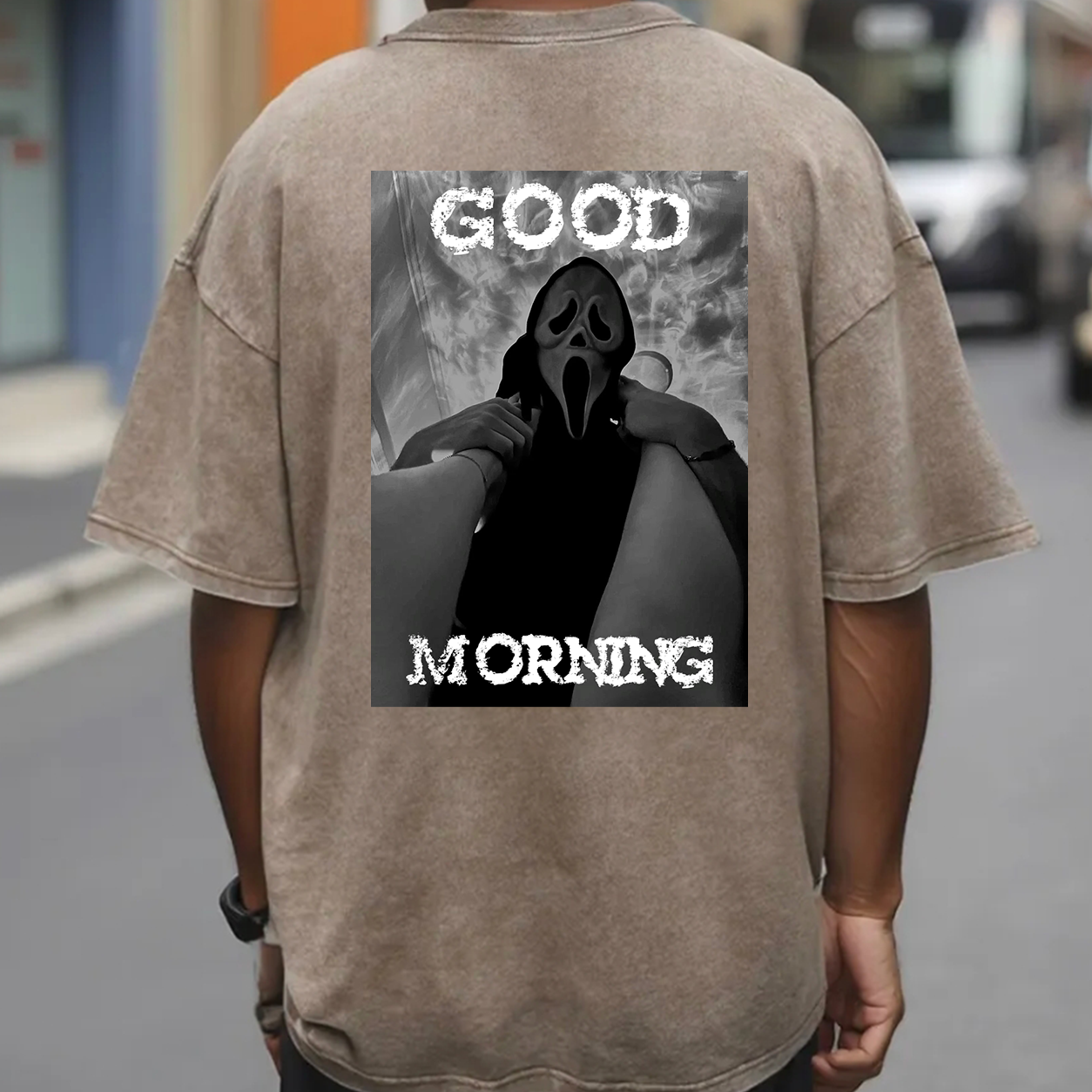 Good Morning Scream Mask Horror T-Shirt & Hoodie