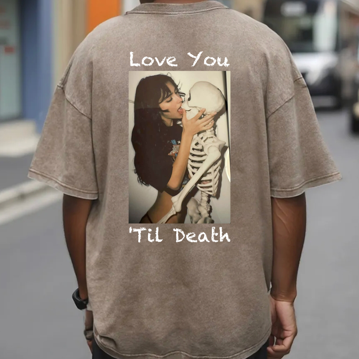 Love You Till Death Skeleton Kiss T-Shirt & Hoodie