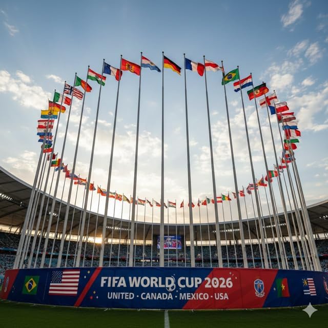 FIFA World Cup 2026 & National Flags (90 x 150 cm)
