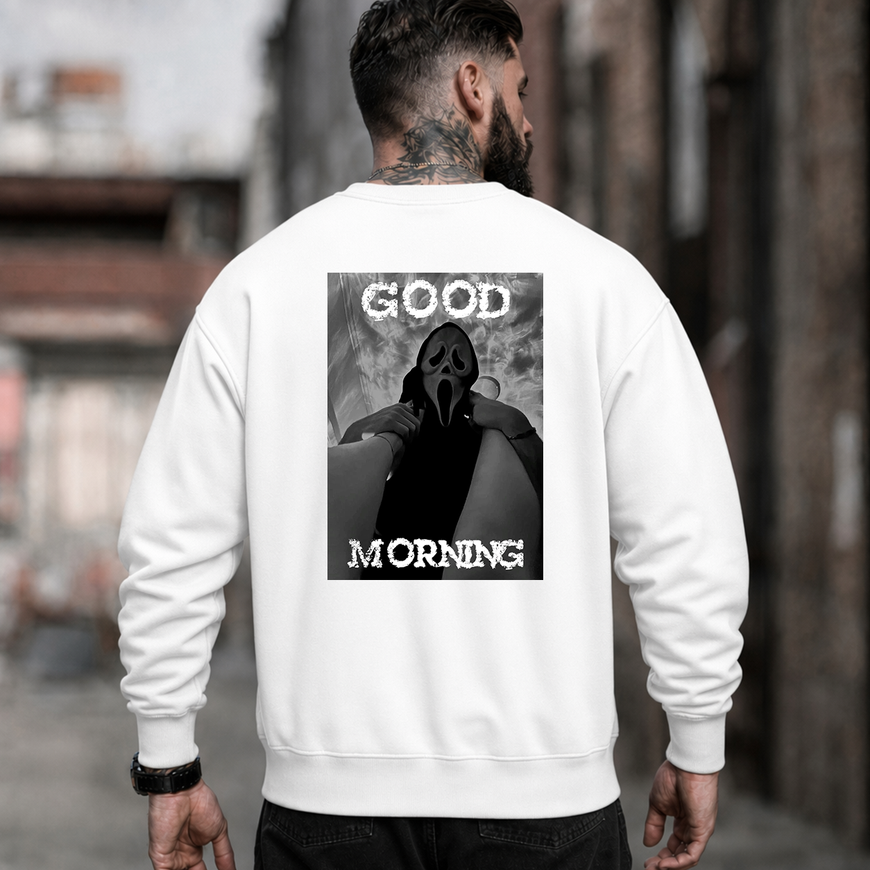 Good Morning Scream Mask Horror T-Shirt & Hoodie