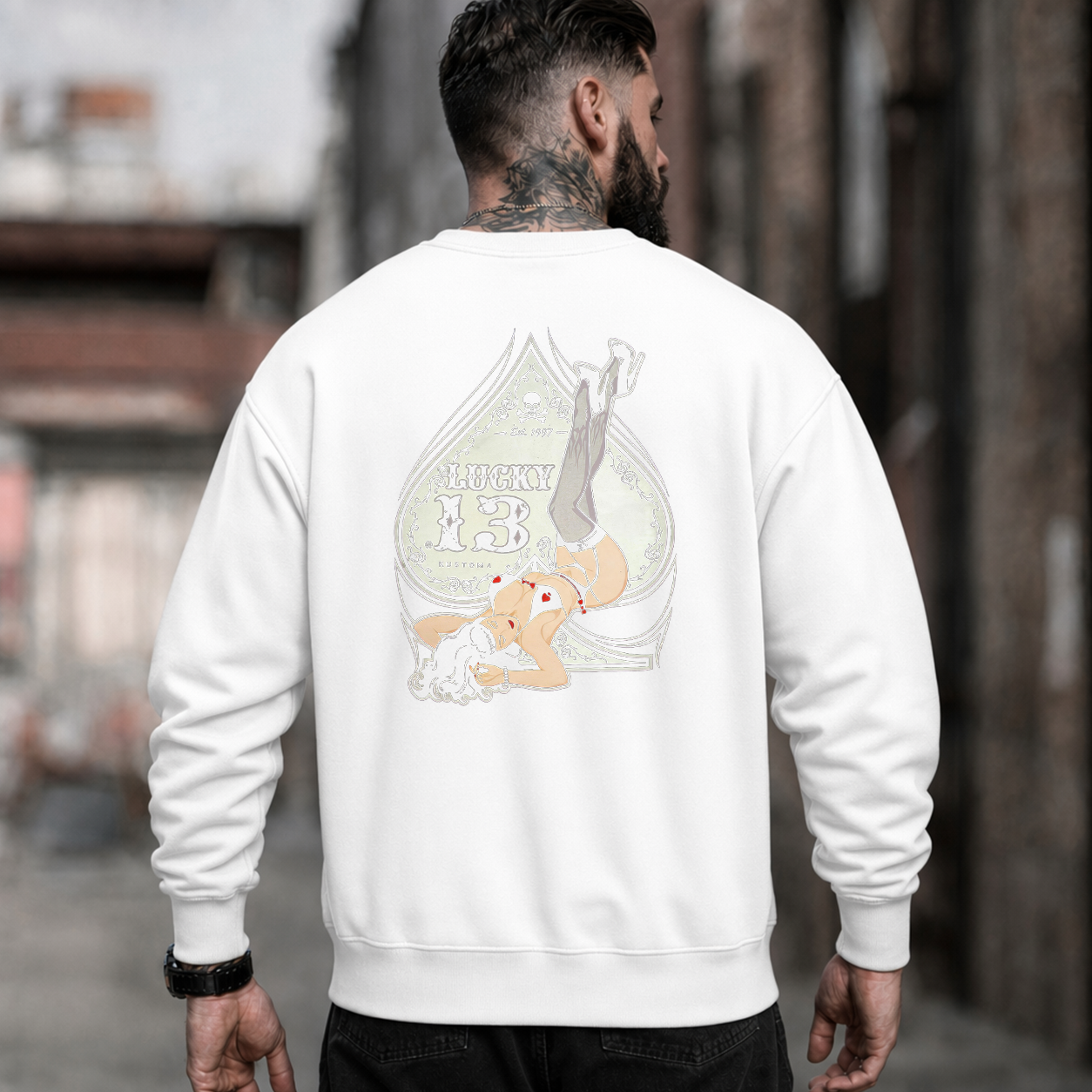 Lucky 13 Pin-Up Girl Graphic T-Shirt & Hoodie