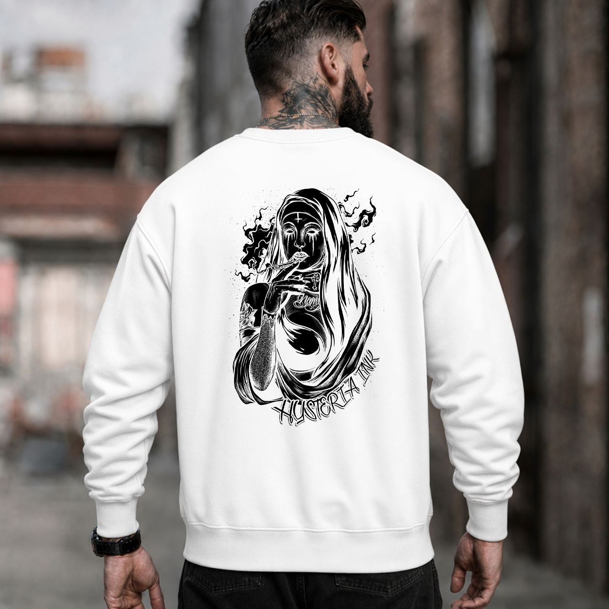 Smoking Nun Gothic Graphic T-Shirt & Hoodie