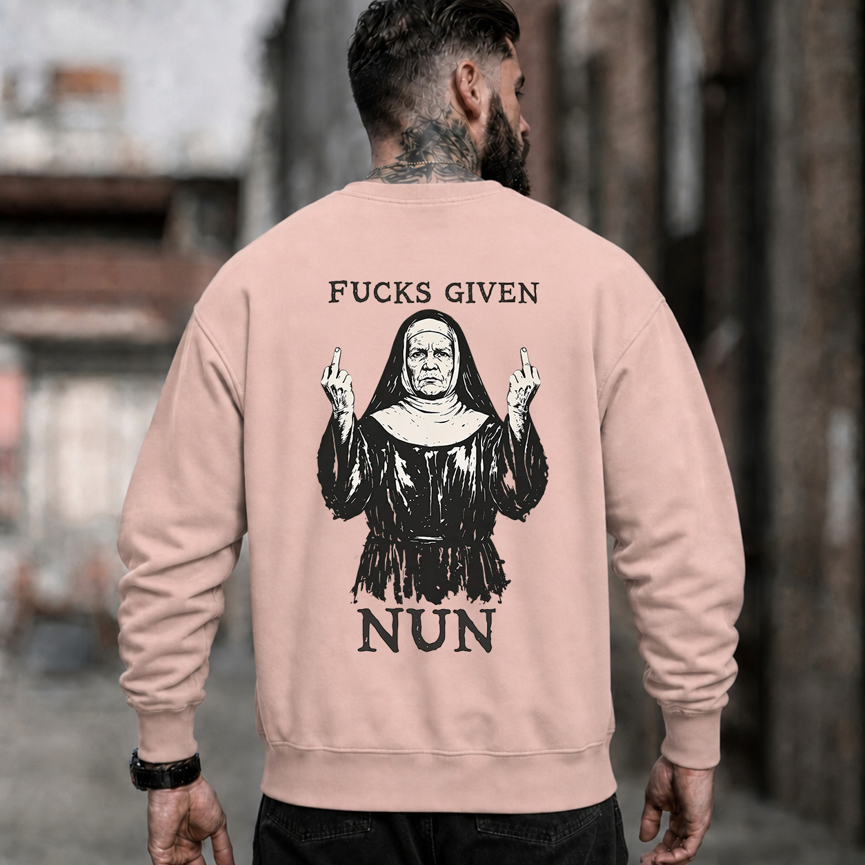 Fucks Given Rebel Nun Graphic T-Shirt & Hoodie