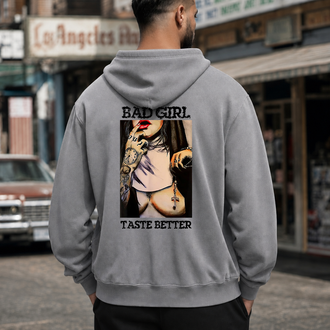 Bad Girl Vintage Pin-Up Graphic T-Shirt & Hoodie
