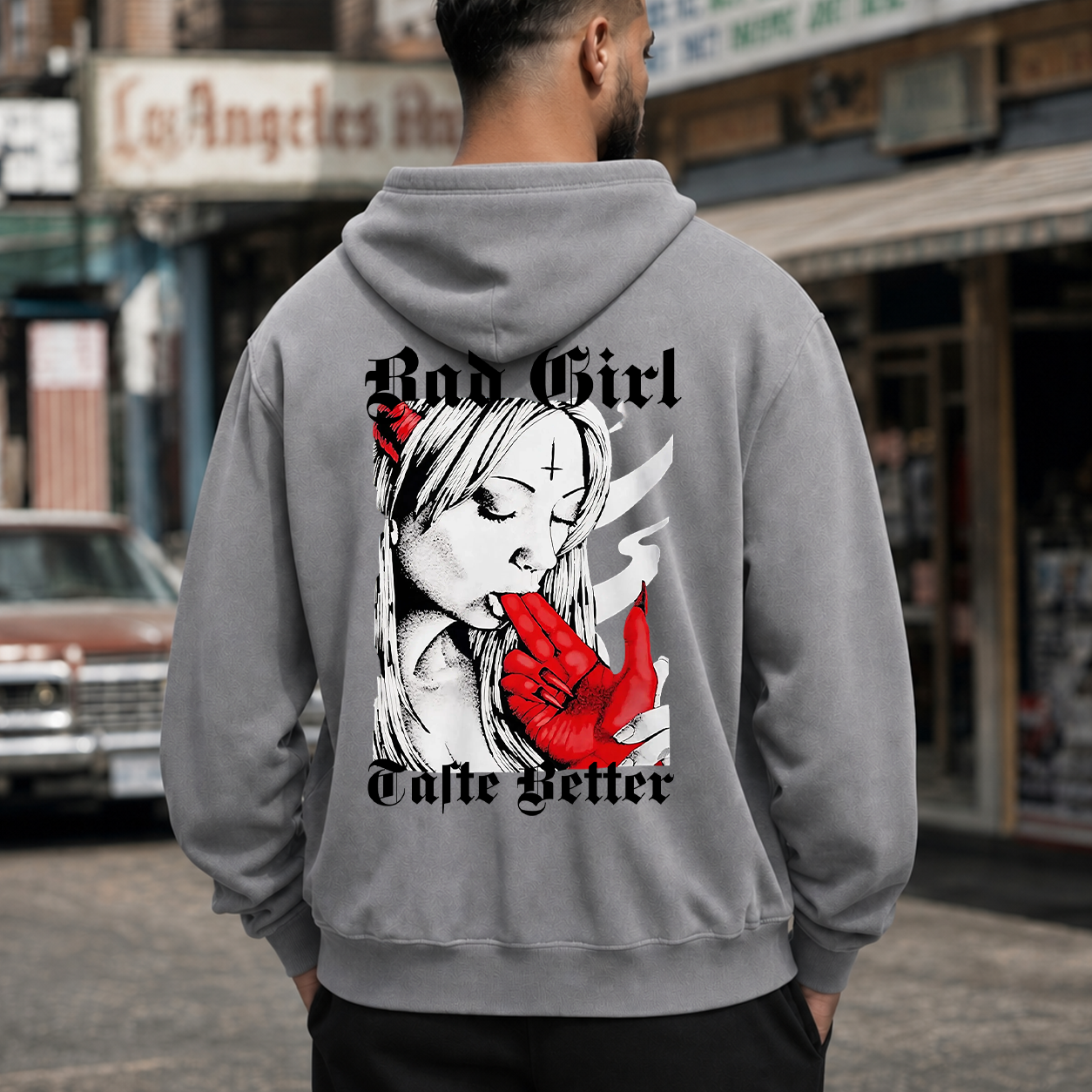Bad Girl Angel Gothic Graphic T-Shirt & Hoodie