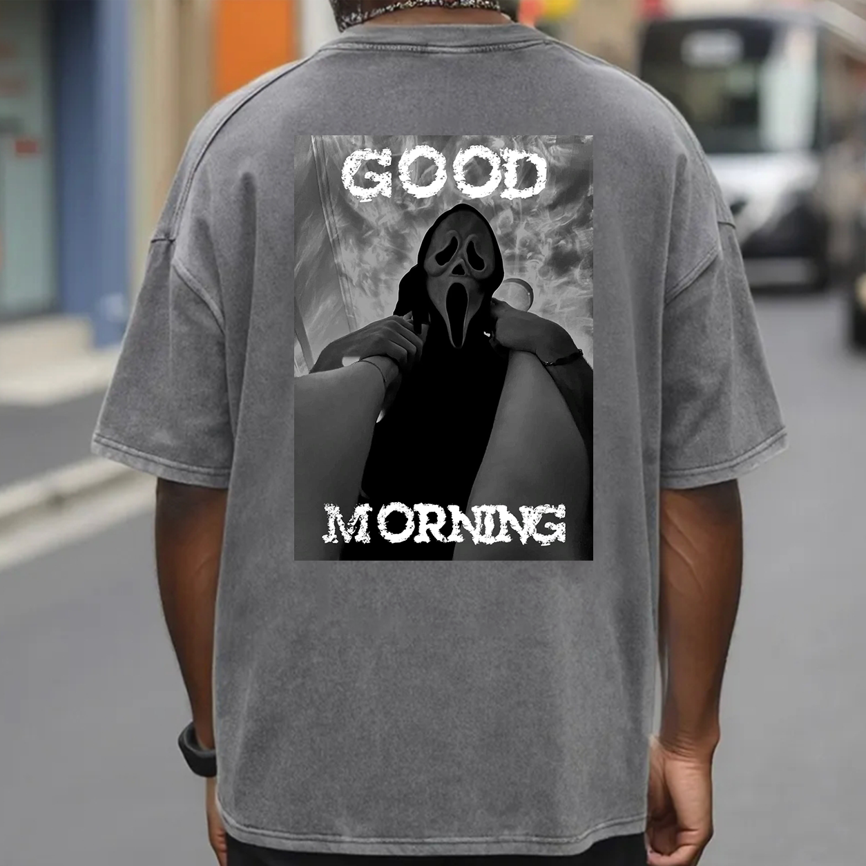 Good Morning Scream Mask Horror T-Shirt & Hoodie
