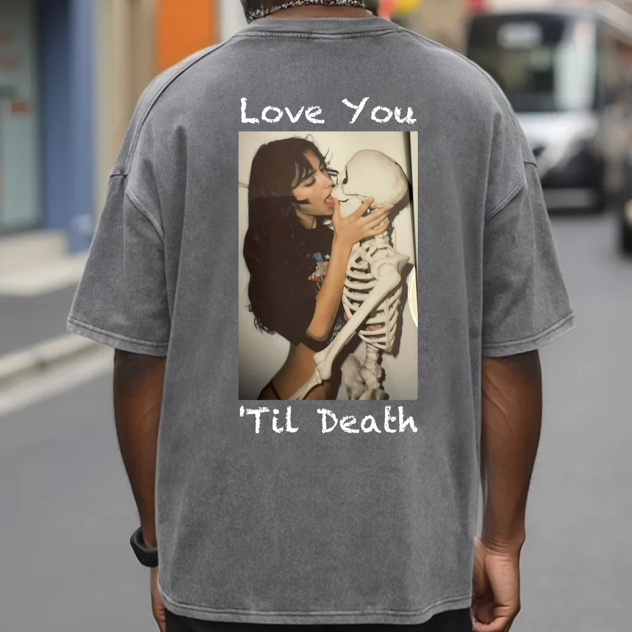 Love You Till Death Skeleton Kiss T-Shirt & Hoodie