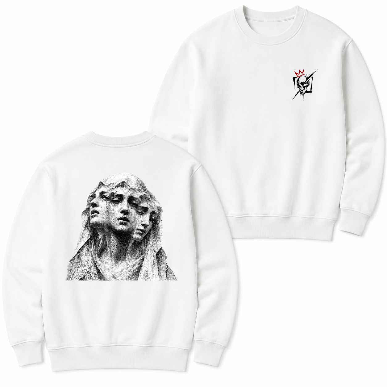 Three Faces Gothic Woman Graphic T-Shirt & Hoodie
