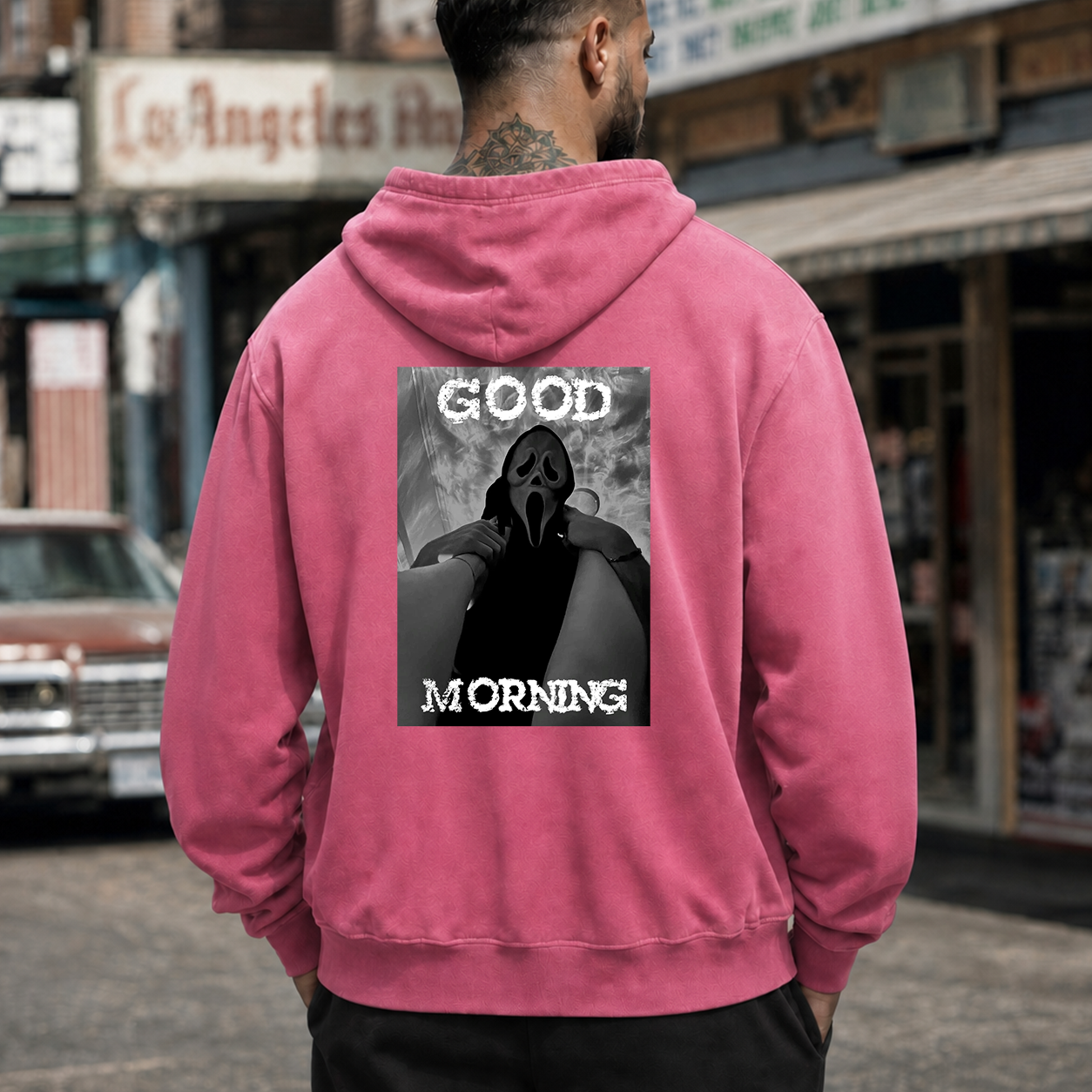 Good Morning Scream Mask Horror T-Shirt & Hoodie