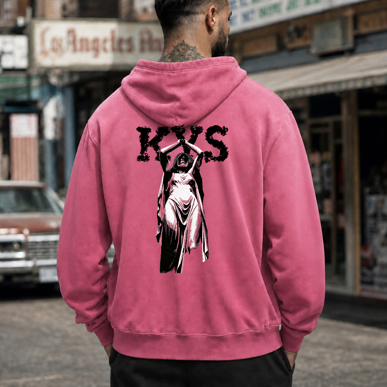 Kiss Me Gothic Nun Graphic T-Shirt & Hoodie