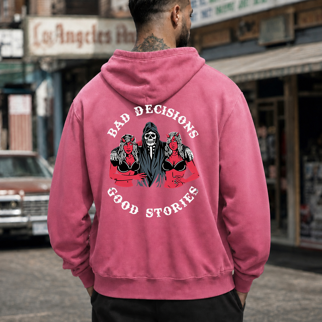Bad Decisions Good Stories Skeleton T-Shirt & Hoodie