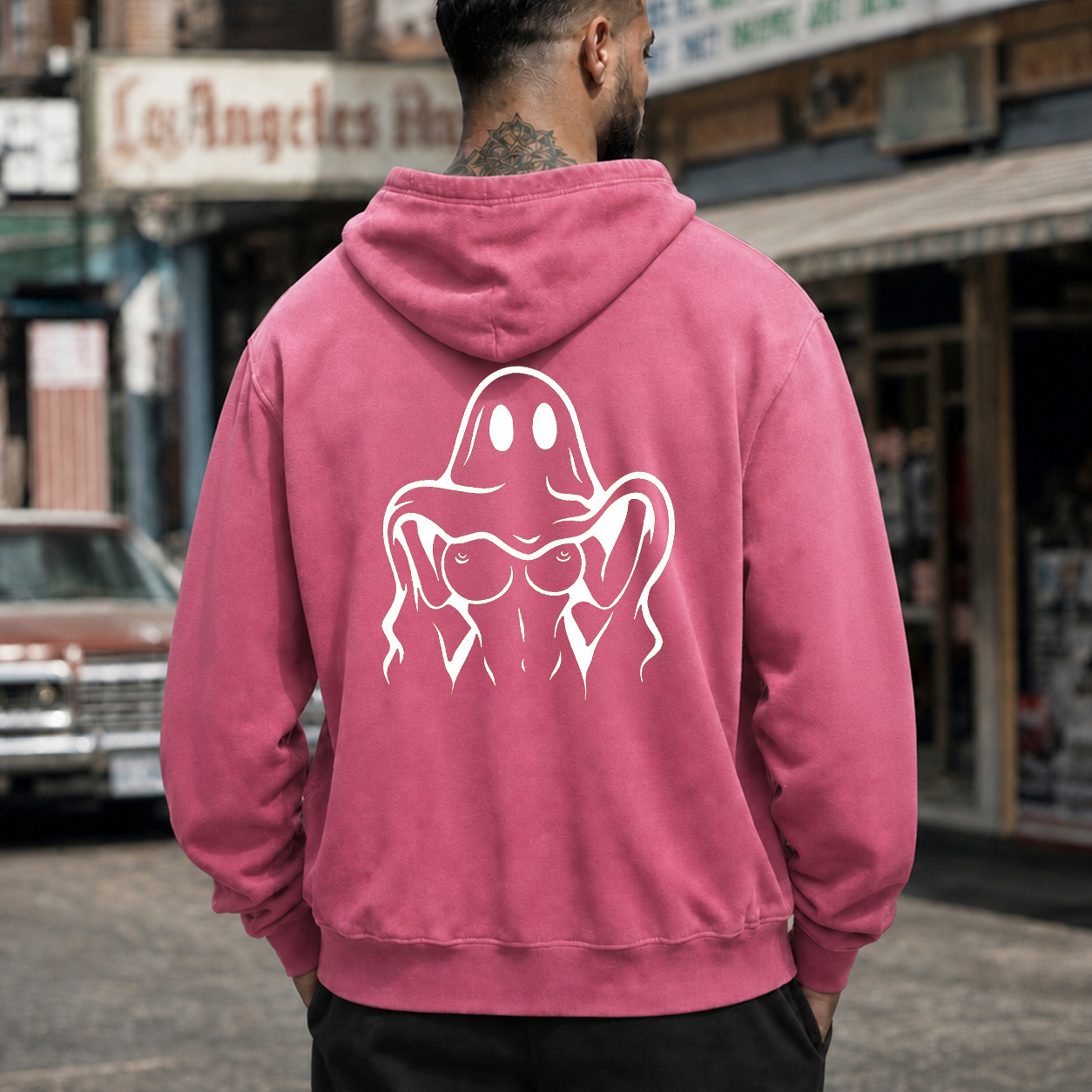 Middle Finger Ghost Graphic T-Shirt & Hoodie