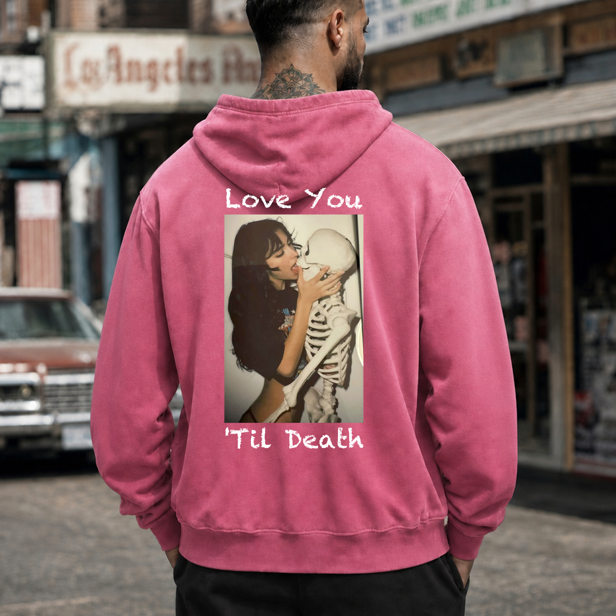 Love You Till Death Skeleton Kiss T-Shirt & Hoodie