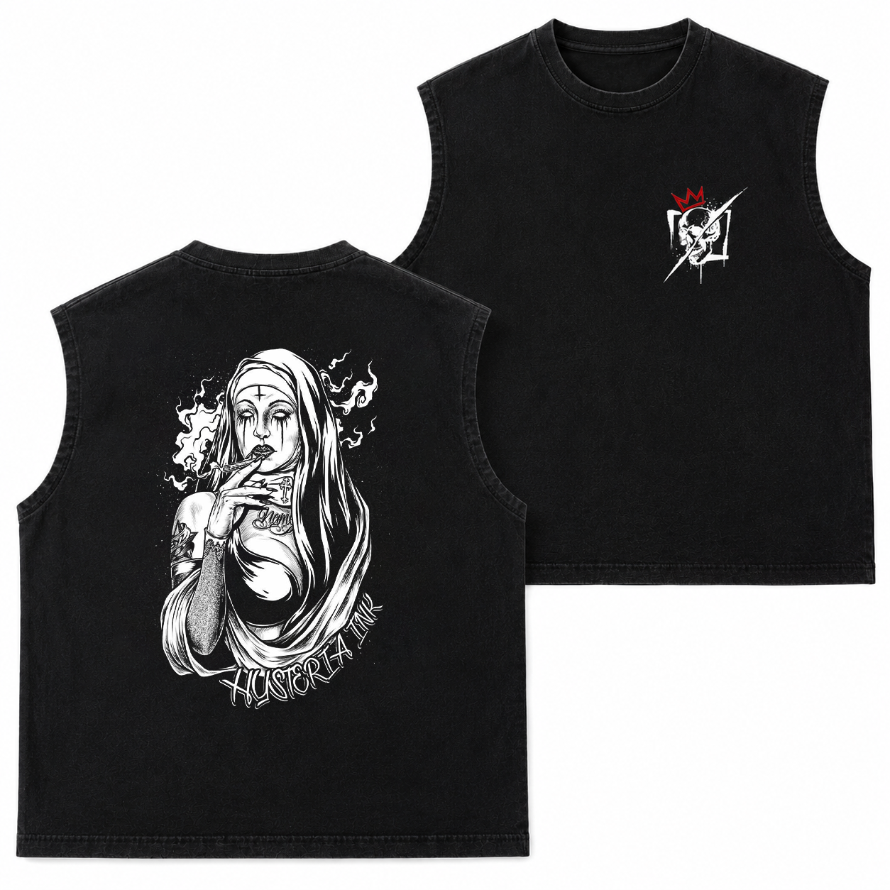 Smoking Nun Gothic Graphic T-Shirt & Hoodie