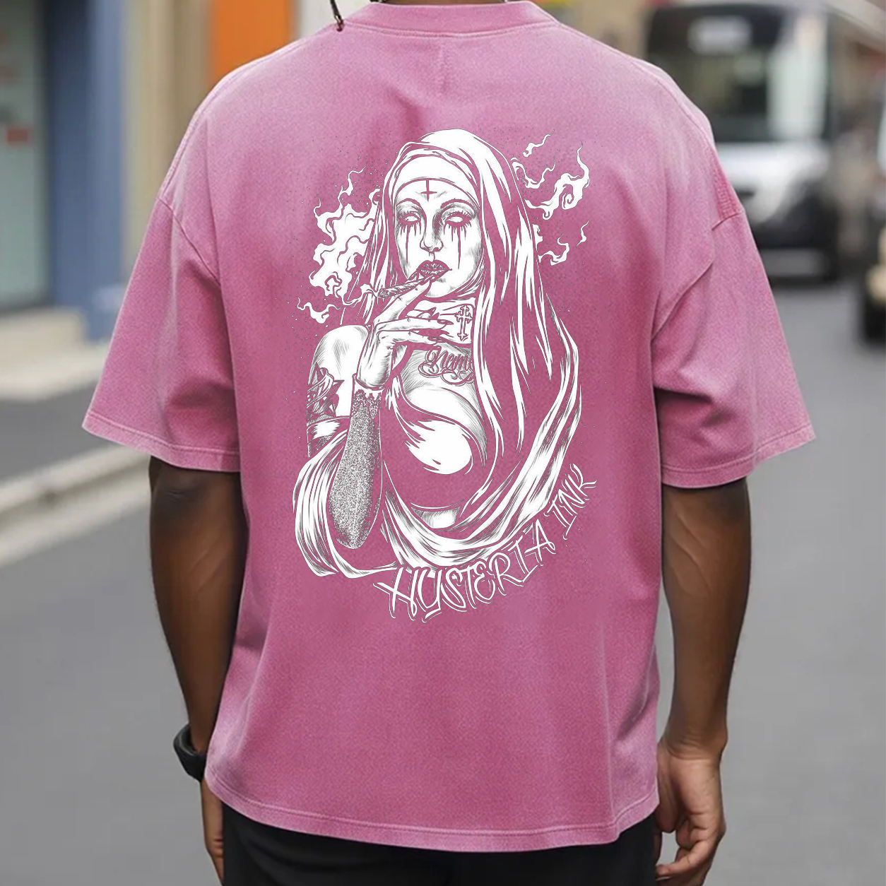 Smoking Nun Gothic Graphic T-Shirt & Hoodie