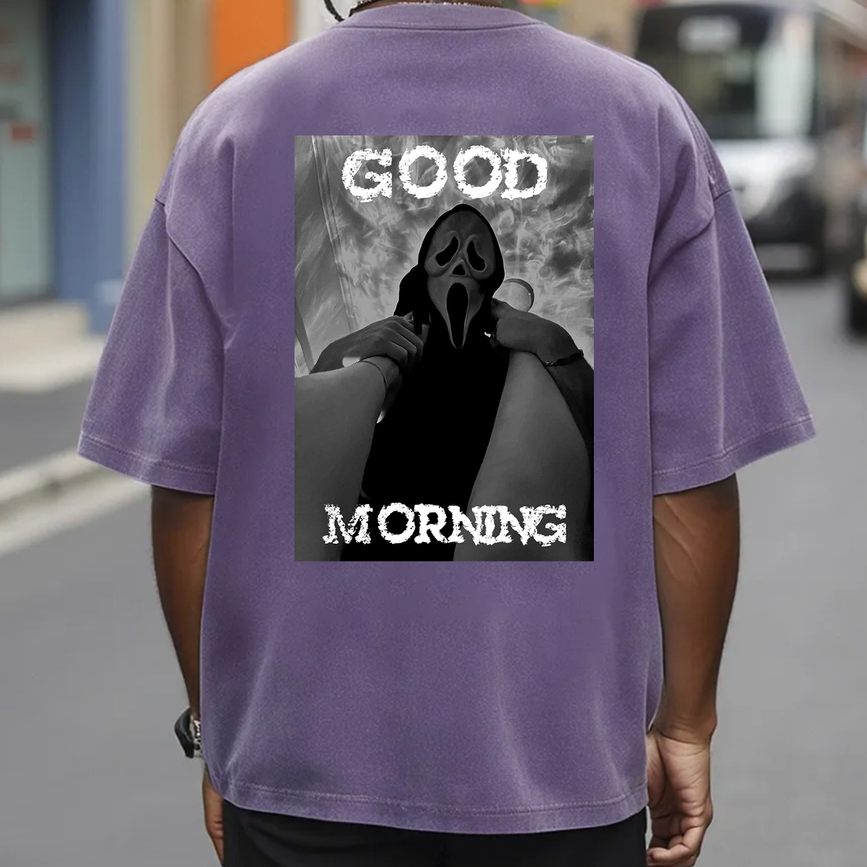 Good Morning Scream Mask Horror T-Shirt & Hoodie