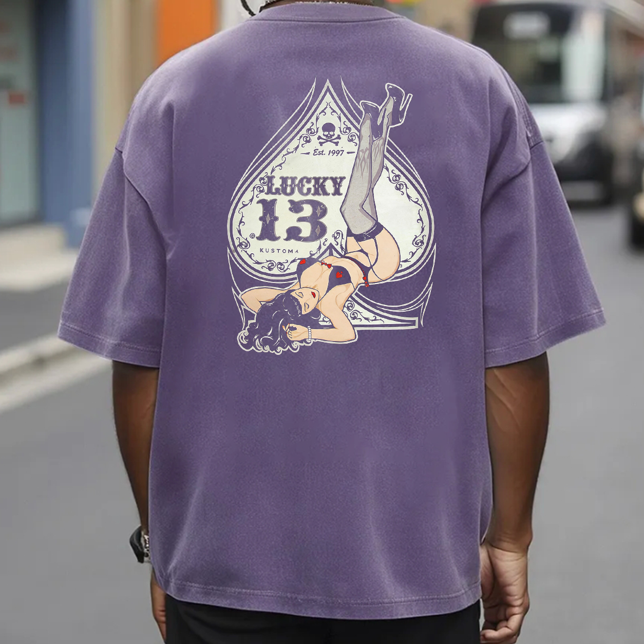 Lucky 13 Pin-Up Girl Graphic T-Shirt & Hoodie