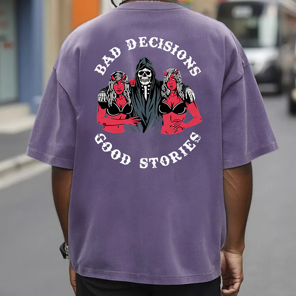 Bad Decisions Good Stories Skeleton T-Shirt & Hoodie