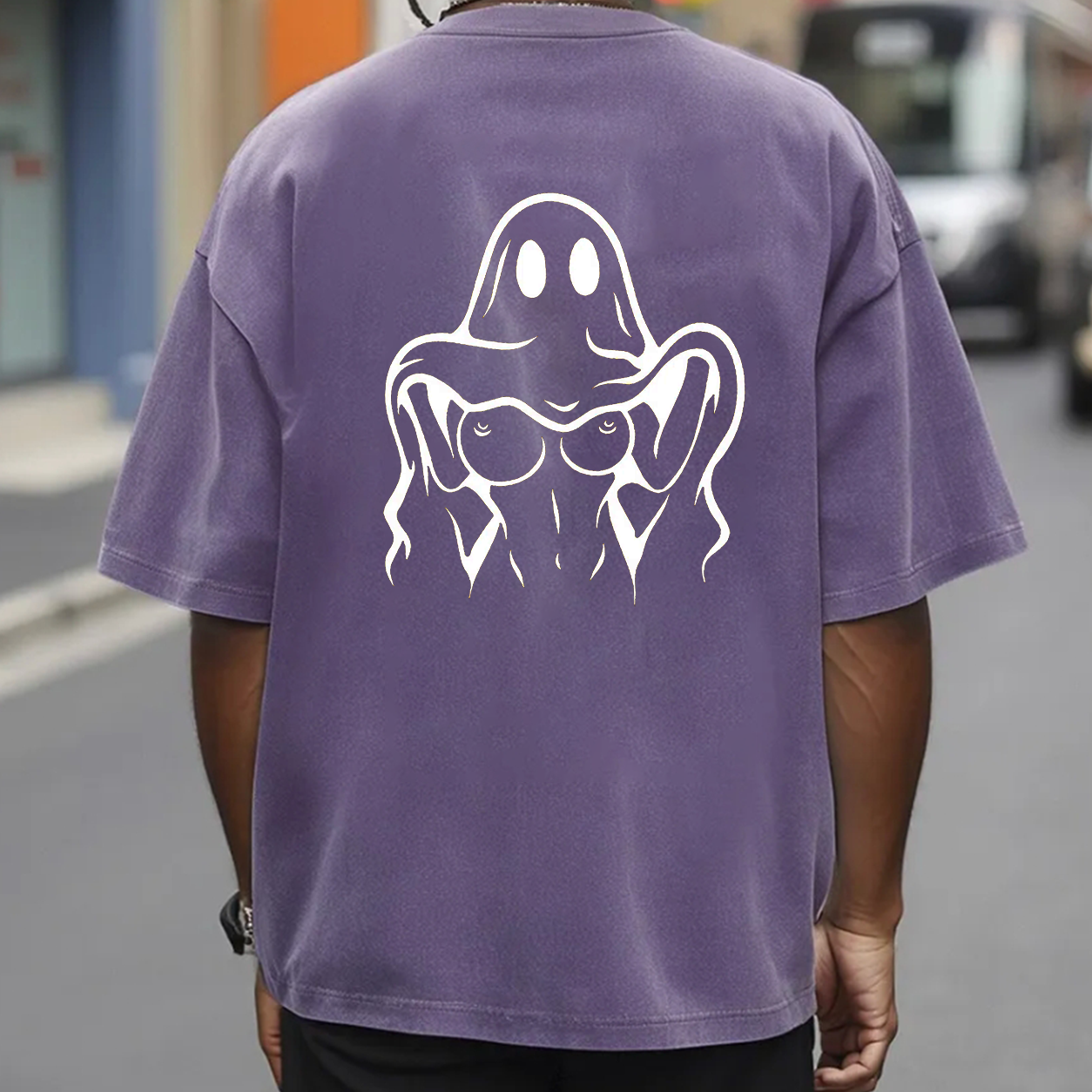 Middle Finger Ghost Graphic T-Shirt & Hoodie