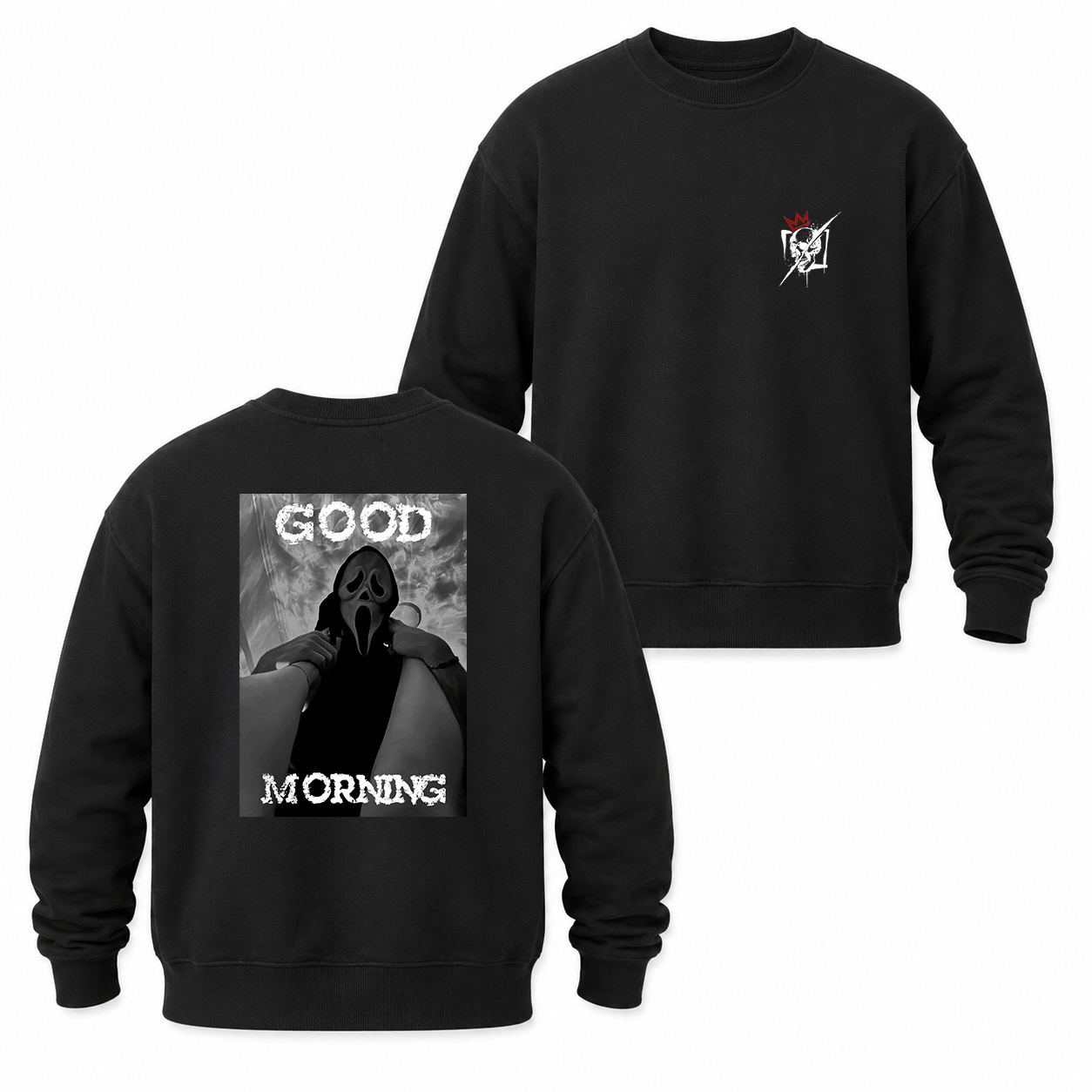 Good Morning Scream Mask Horror T-Shirt & Hoodie