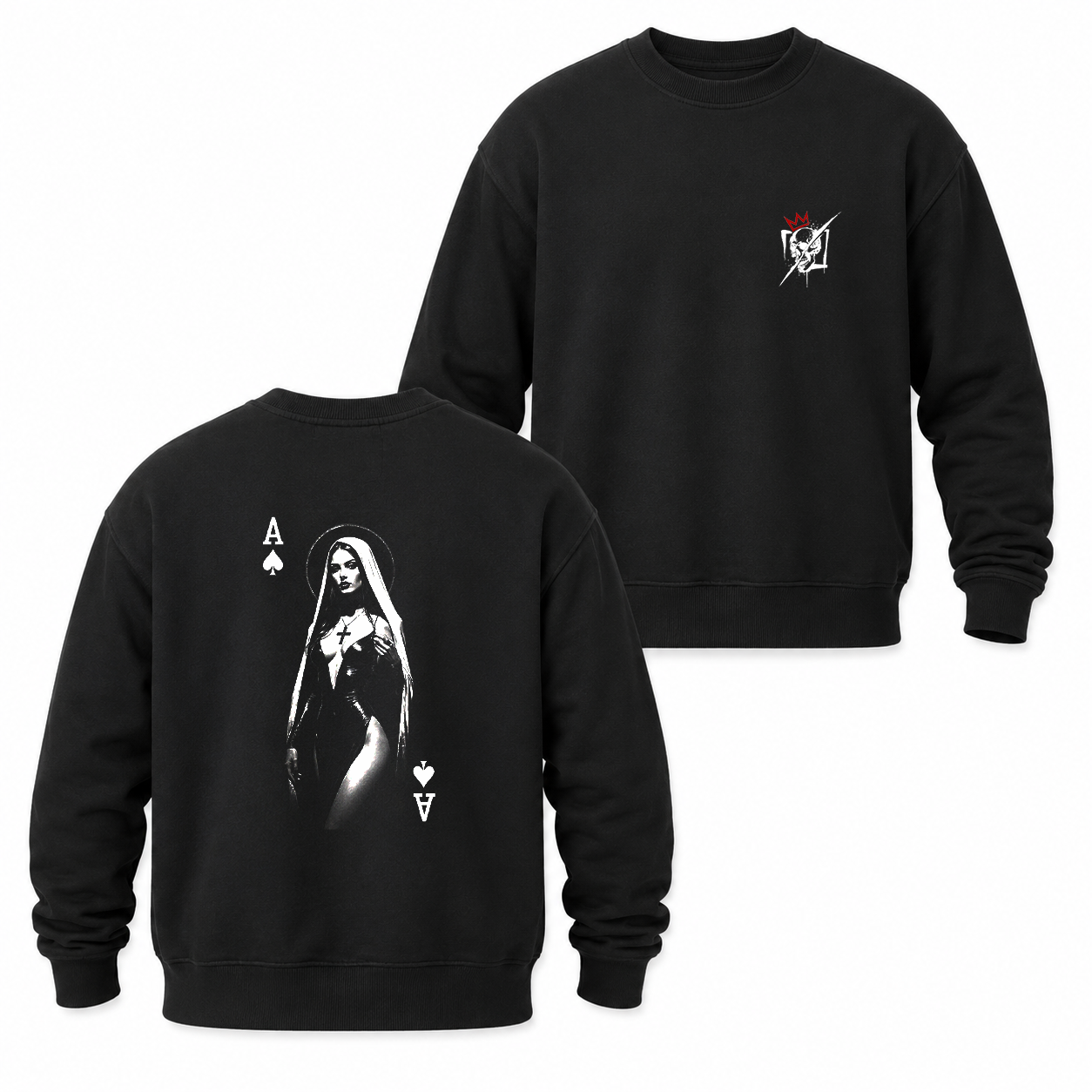 Gothic Nun Ace of Spades T-Shirt & Hoodie