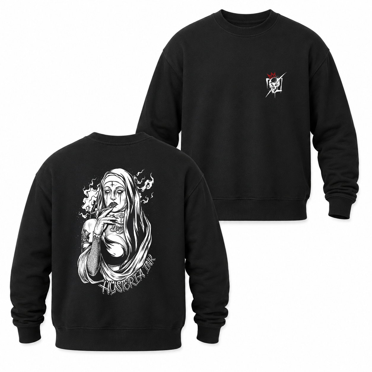 Smoking Nun Gothic Graphic T-Shirt & Hoodie