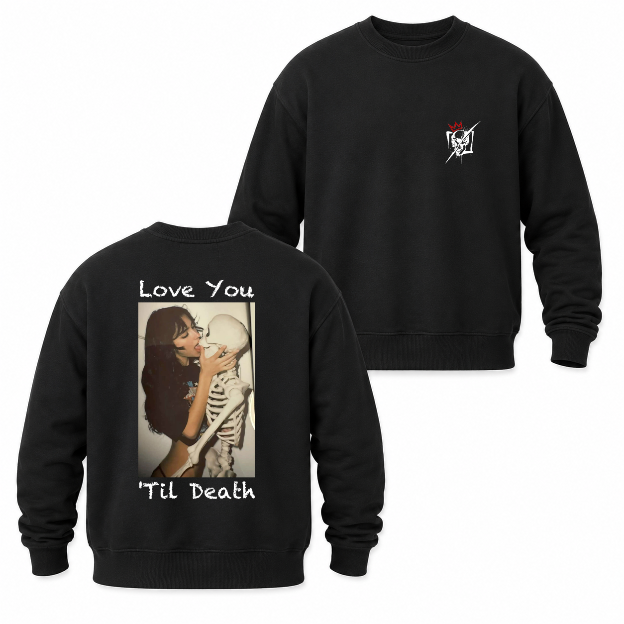 Love You Till Death Skeleton Kiss T-Shirt & Hoodie