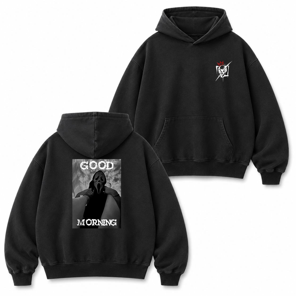Good Morning Scream Mask Horror T-Shirt & Hoodie