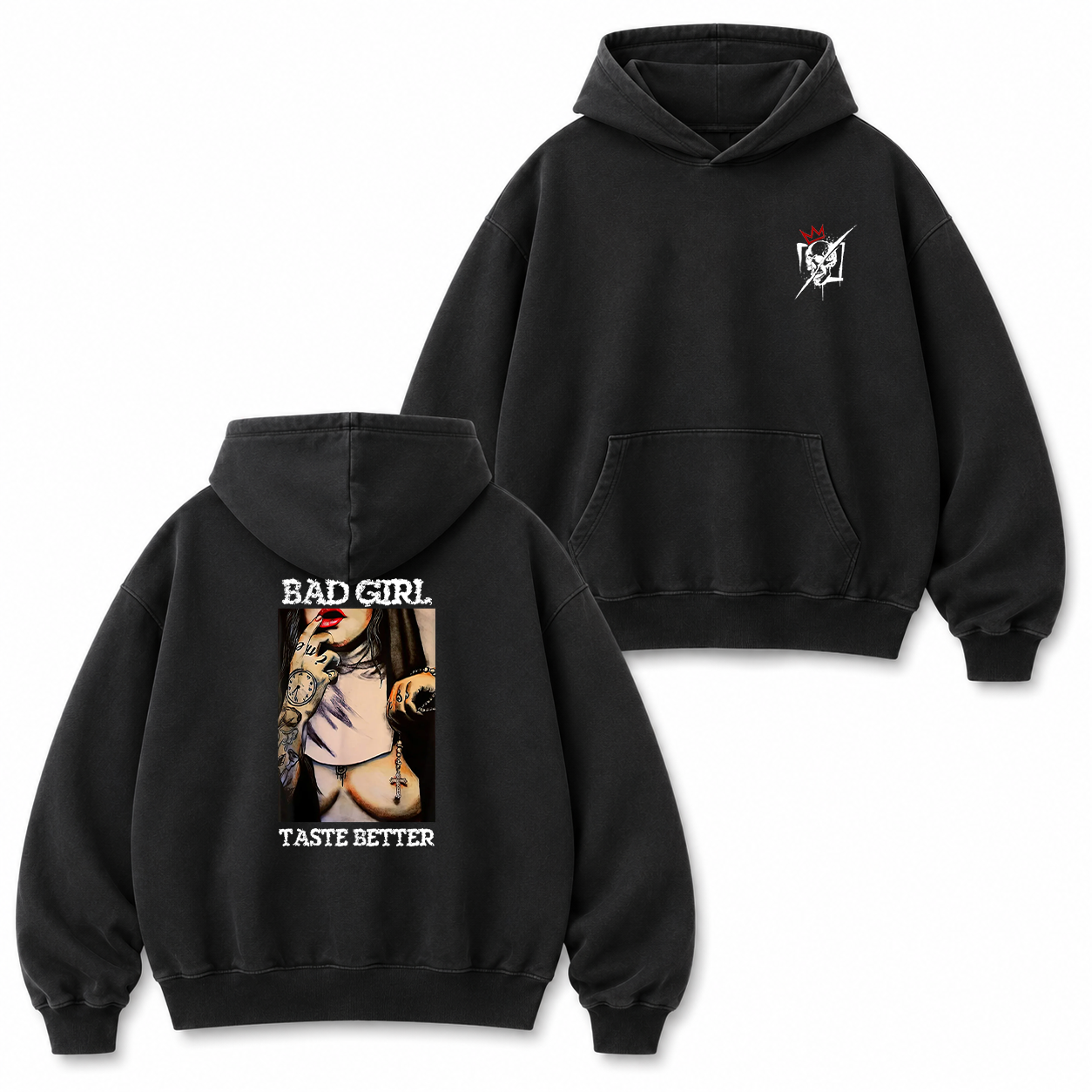 Bad Girl Vintage Pin-Up Graphic T-Shirt & Hoodie