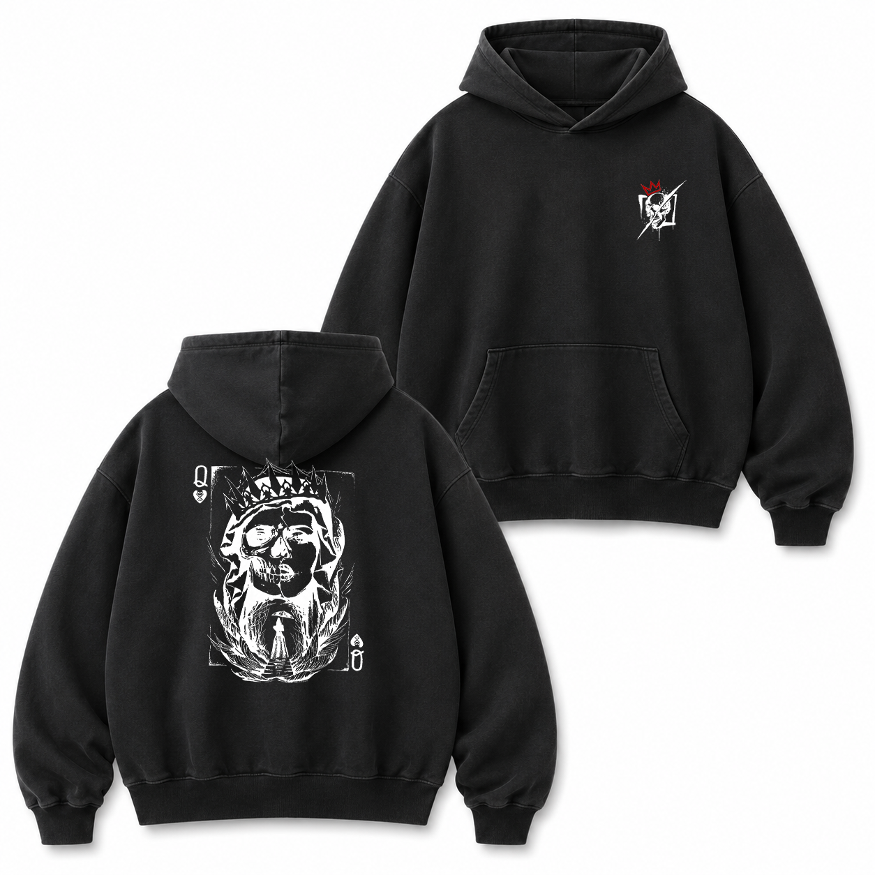 Skull King Playing Card Graphic T-Shirt & Hoodie
