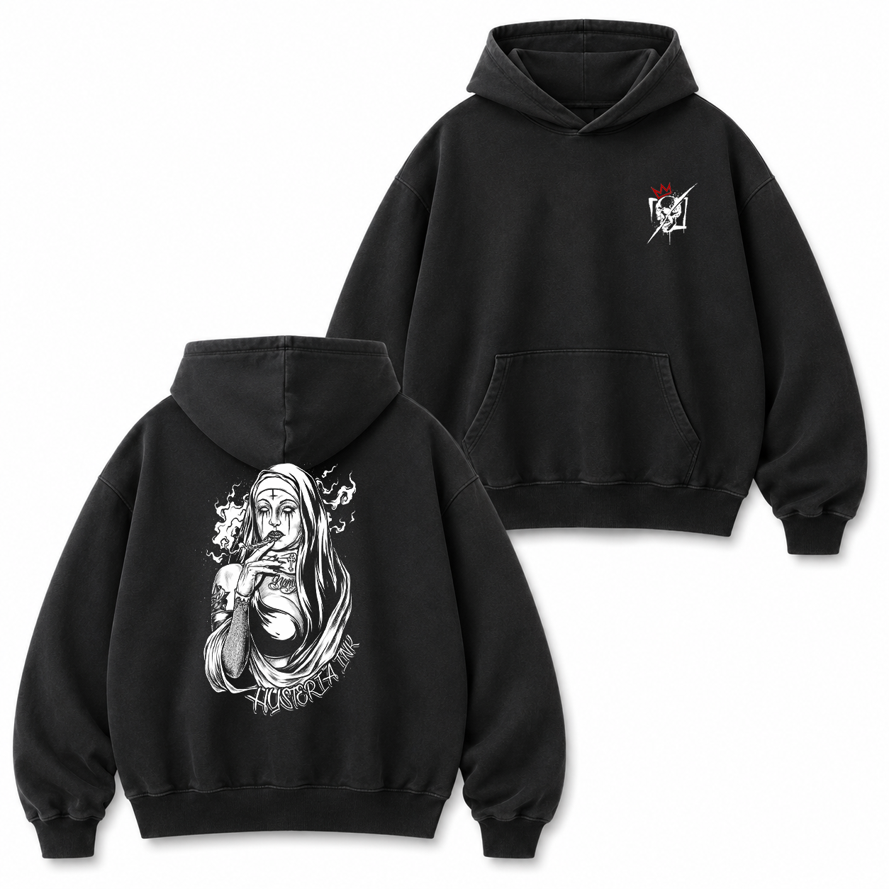 Smoking Nun Gothic Graphic T-Shirt & Hoodie