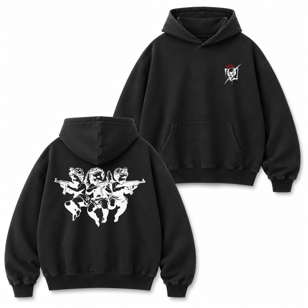 Armed Cherub Angels Graphic T-Shirt & Hoodie