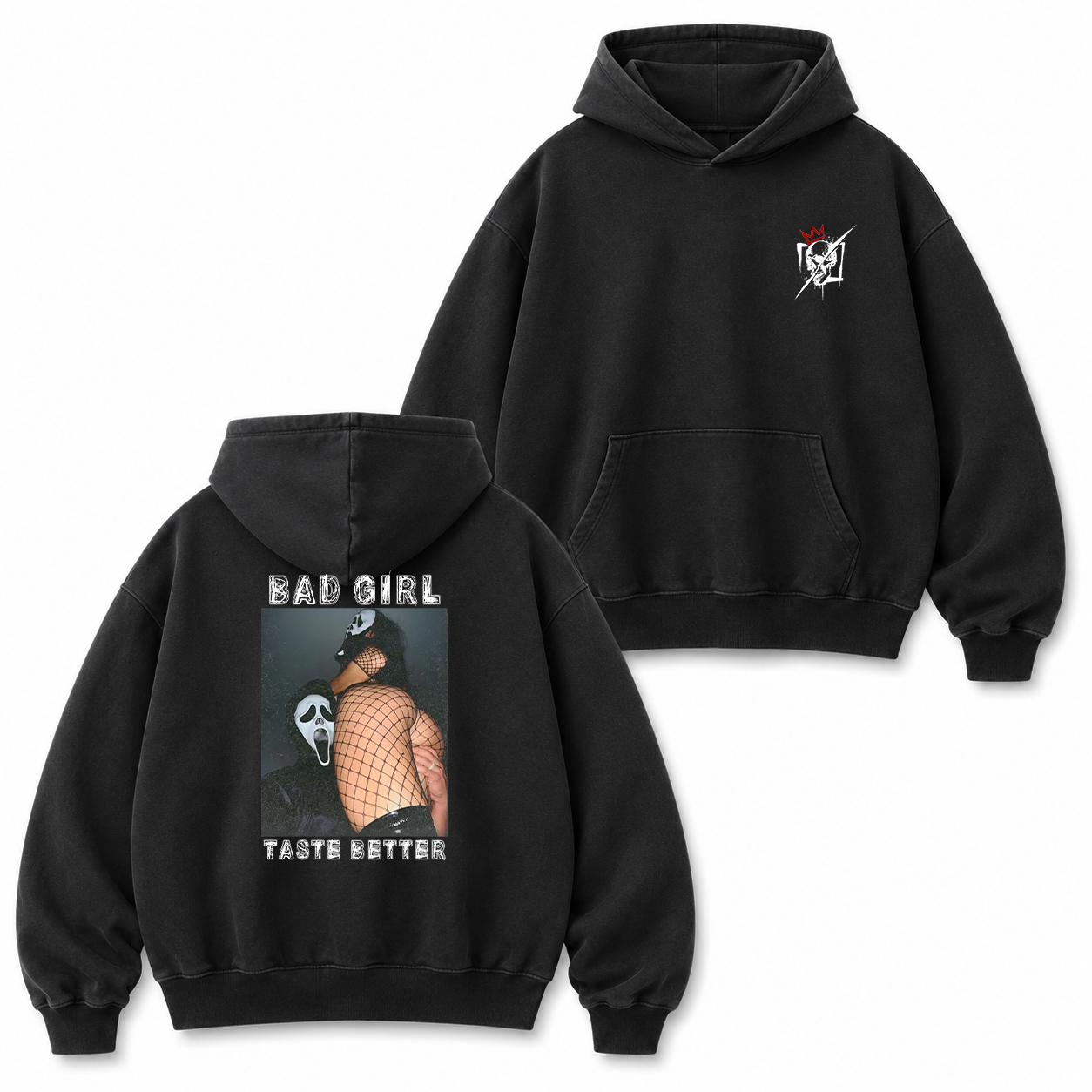 Bad Girl Fishnet Pin-Up Graphic T-Shirt & Hoodie