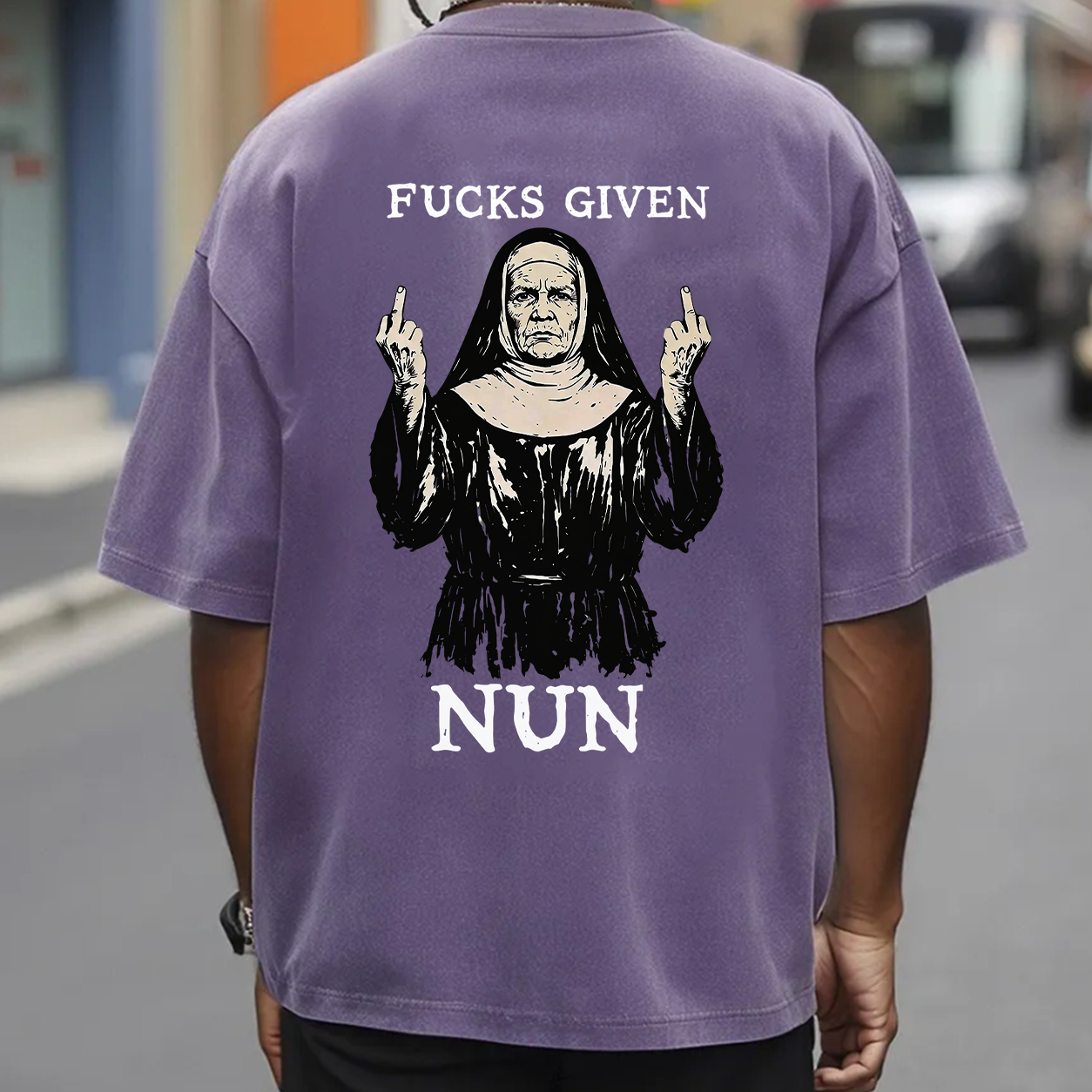 Fucks Given Rebel Nun Graphic T-Shirt & Hoodie