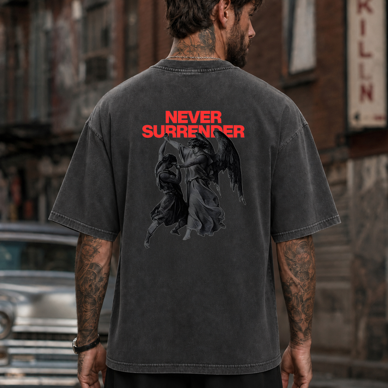 Never Surrender Fallen Angel T-Shirt & Hoodie