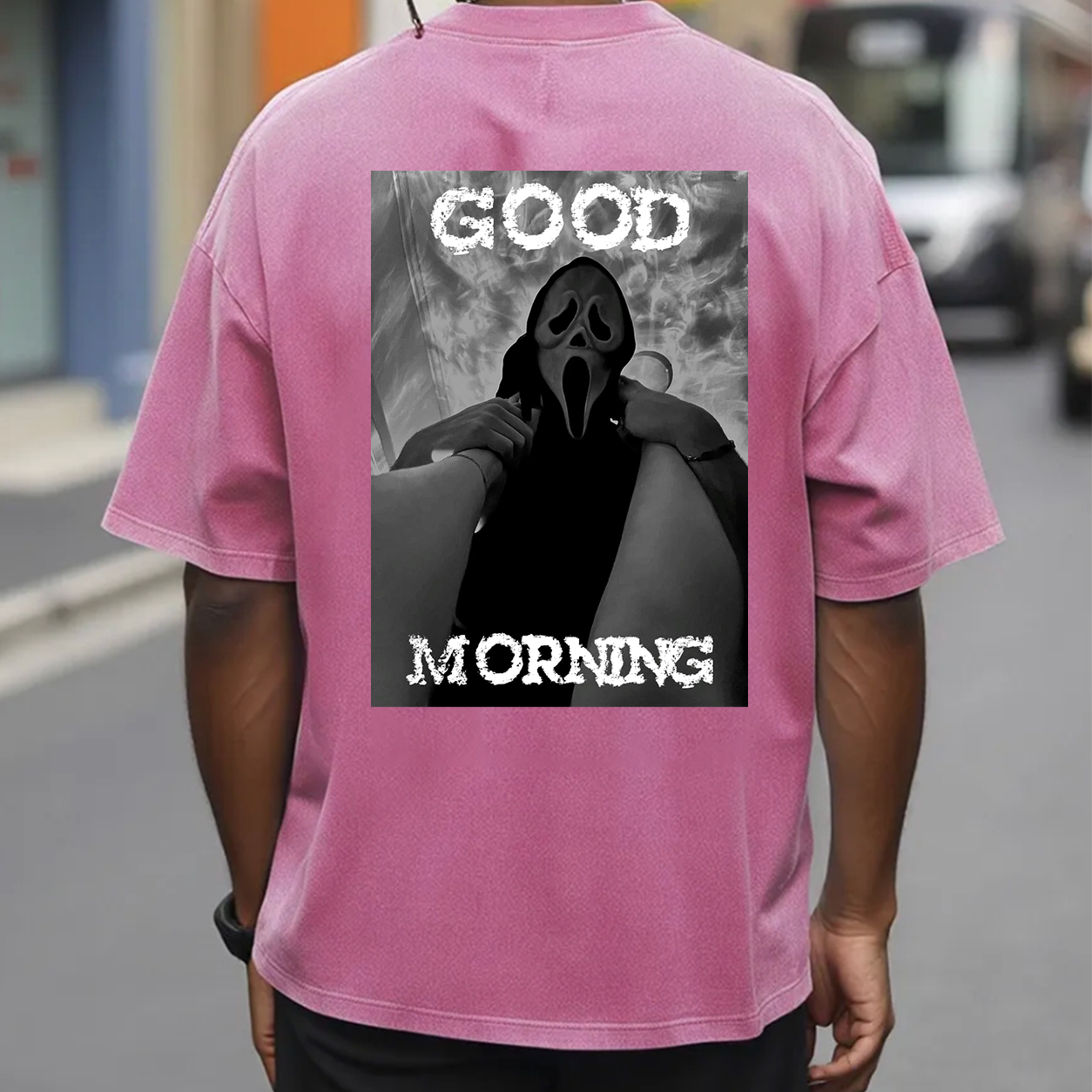 Good Morning Scream Mask Horror T-Shirt & Hoodie