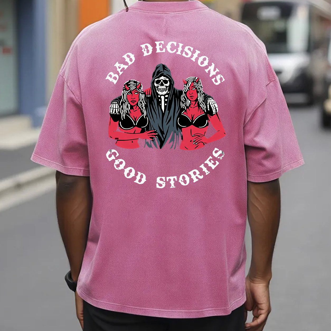 Bad Decisions Good Stories Skeleton T-Shirt & Hoodie