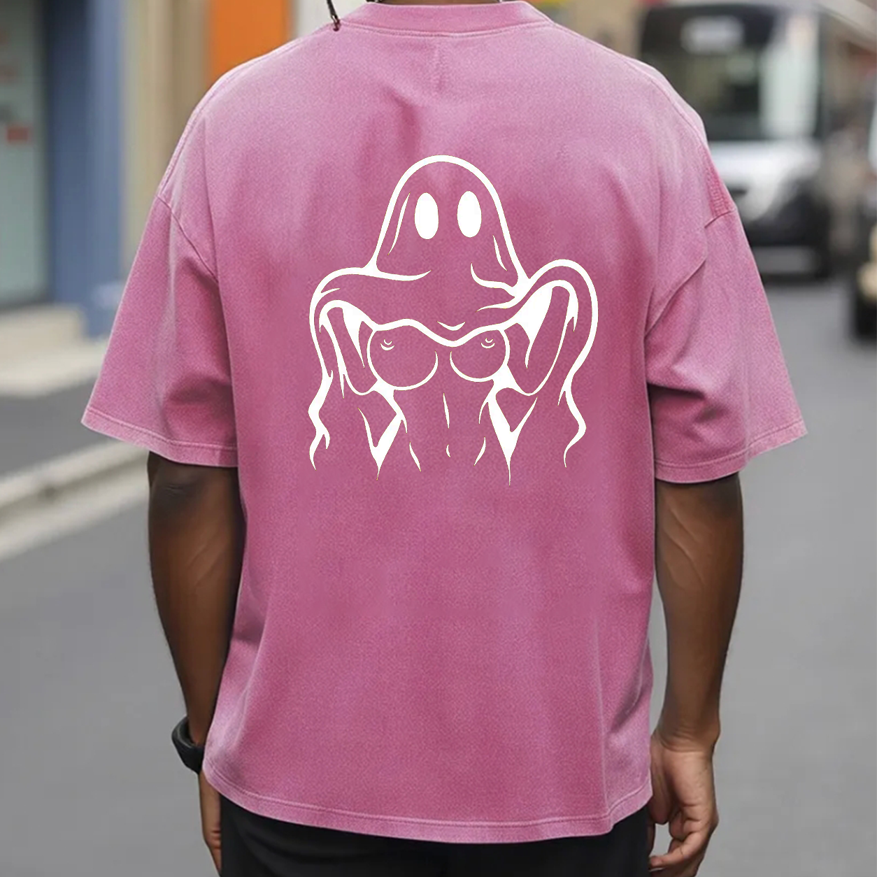 Middle Finger Ghost Graphic T-Shirt & Hoodie