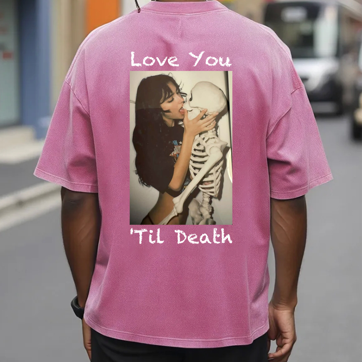 Love You Till Death Skeleton Kiss T-Shirt & Hoodie