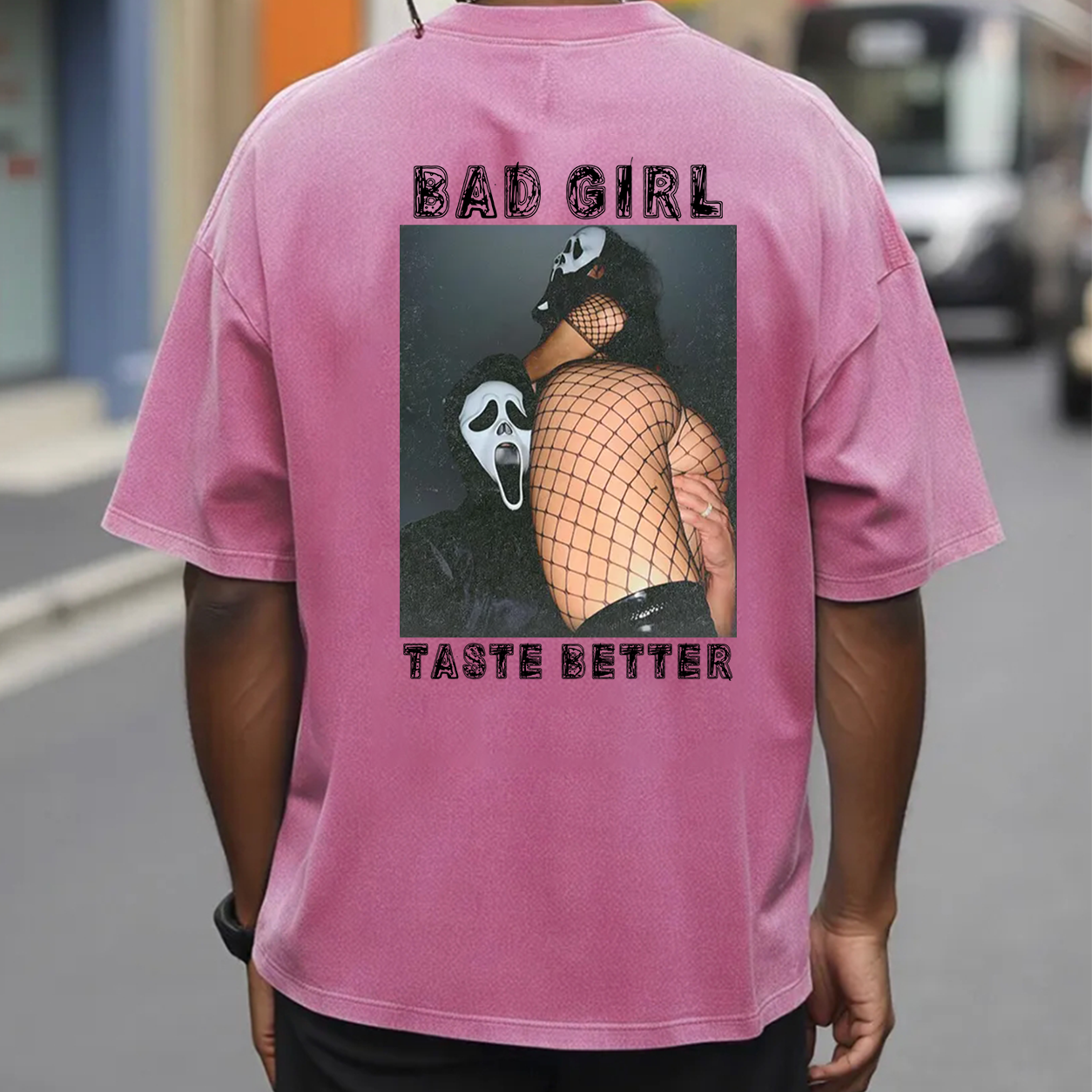 Bad Girl Fishnet Pin-Up Graphic T-Shirt & Hoodie