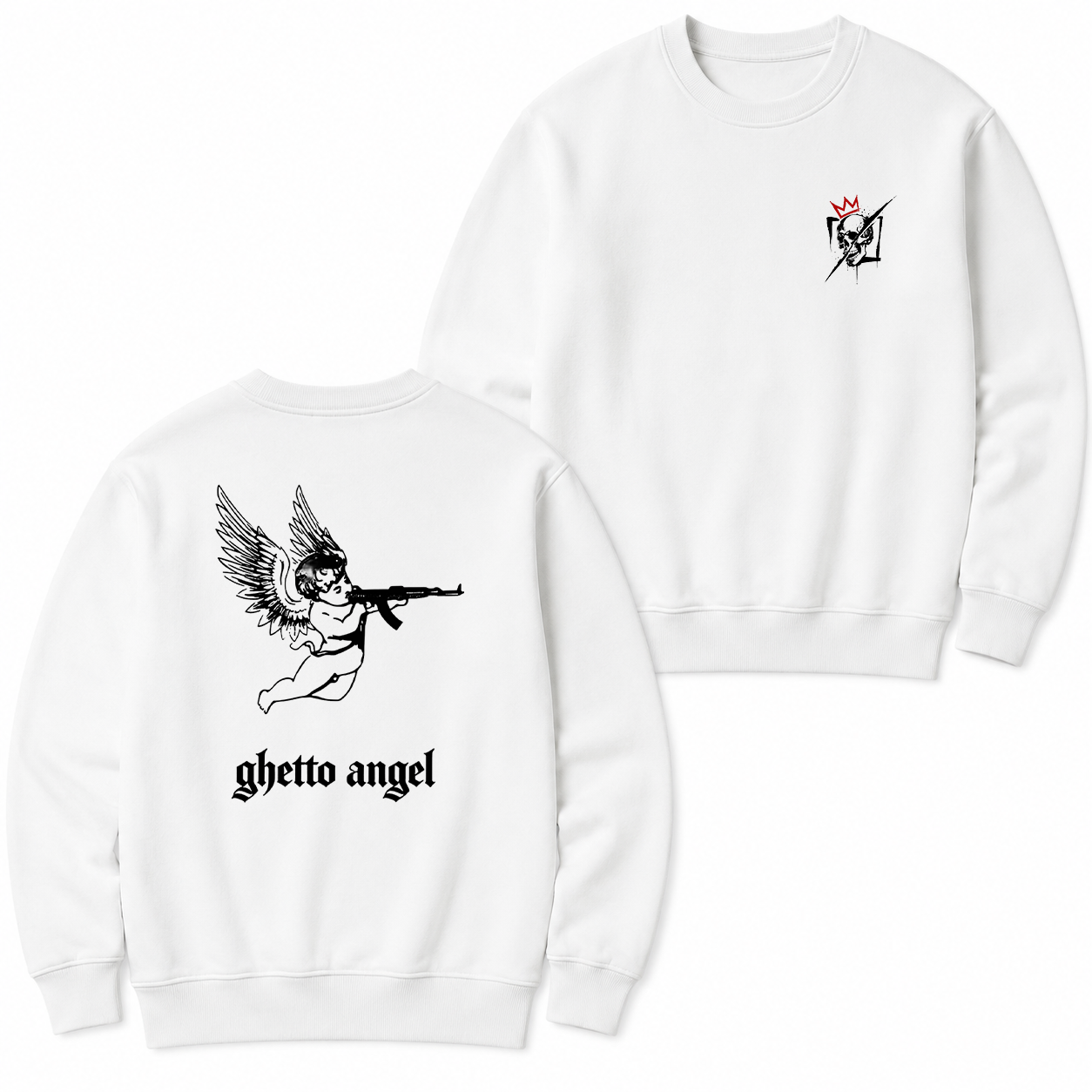 Ghetto Angel Cherub Graphic T-Shirt & Hoodie