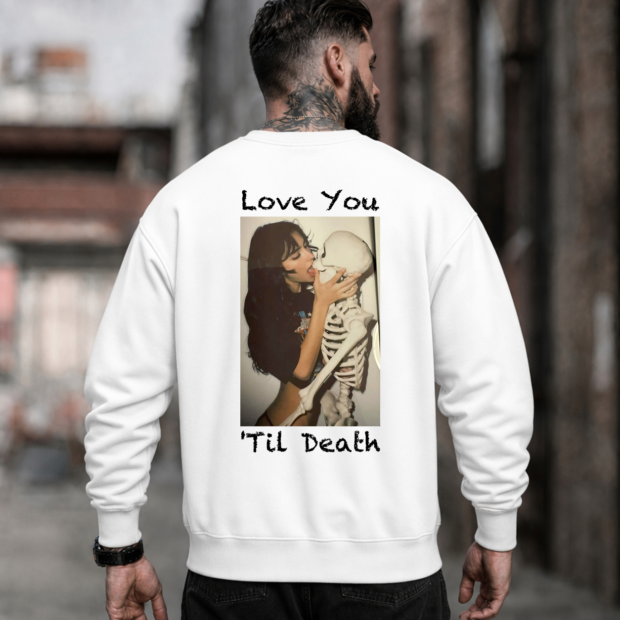 Love You Till Death Skeleton Kiss T-Shirt & Hoodie