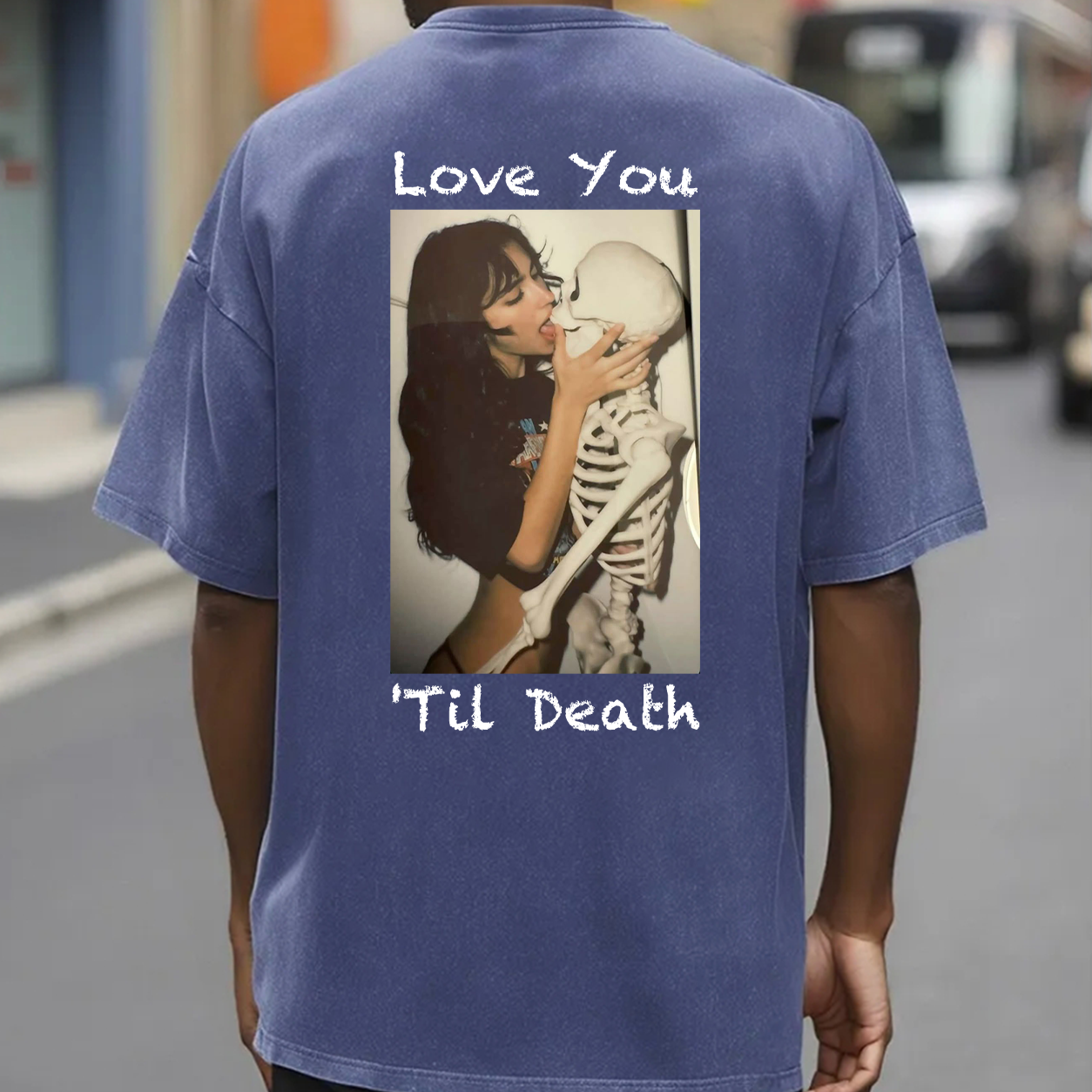 Love You Till Death Skeleton Kiss T-Shirt & Hoodie