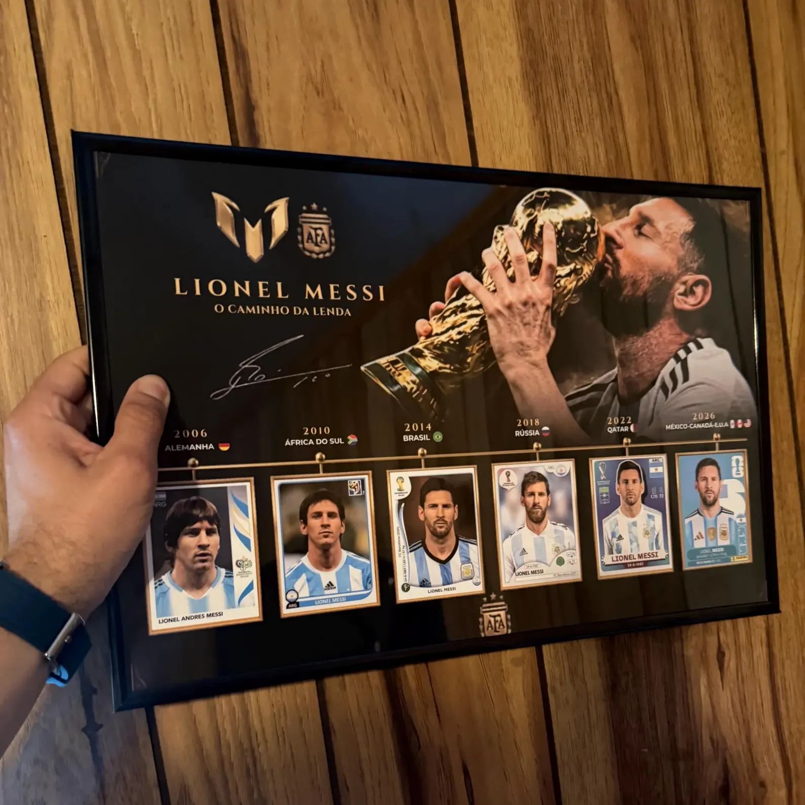 Messi "Una Leyenda" World Cup Evolution Frame (2006-2026) – Grand Finale Collector's Edition