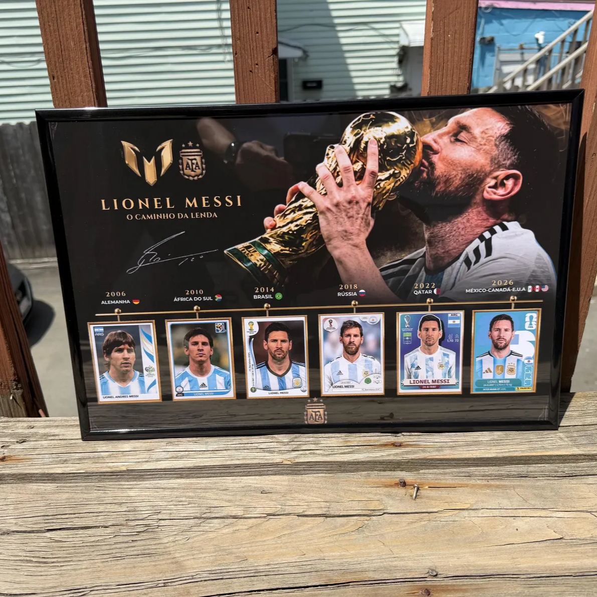 Messi "Una Leyenda" World Cup Evolution Frame (2006-2026) – Grand Finale Collector's Edition