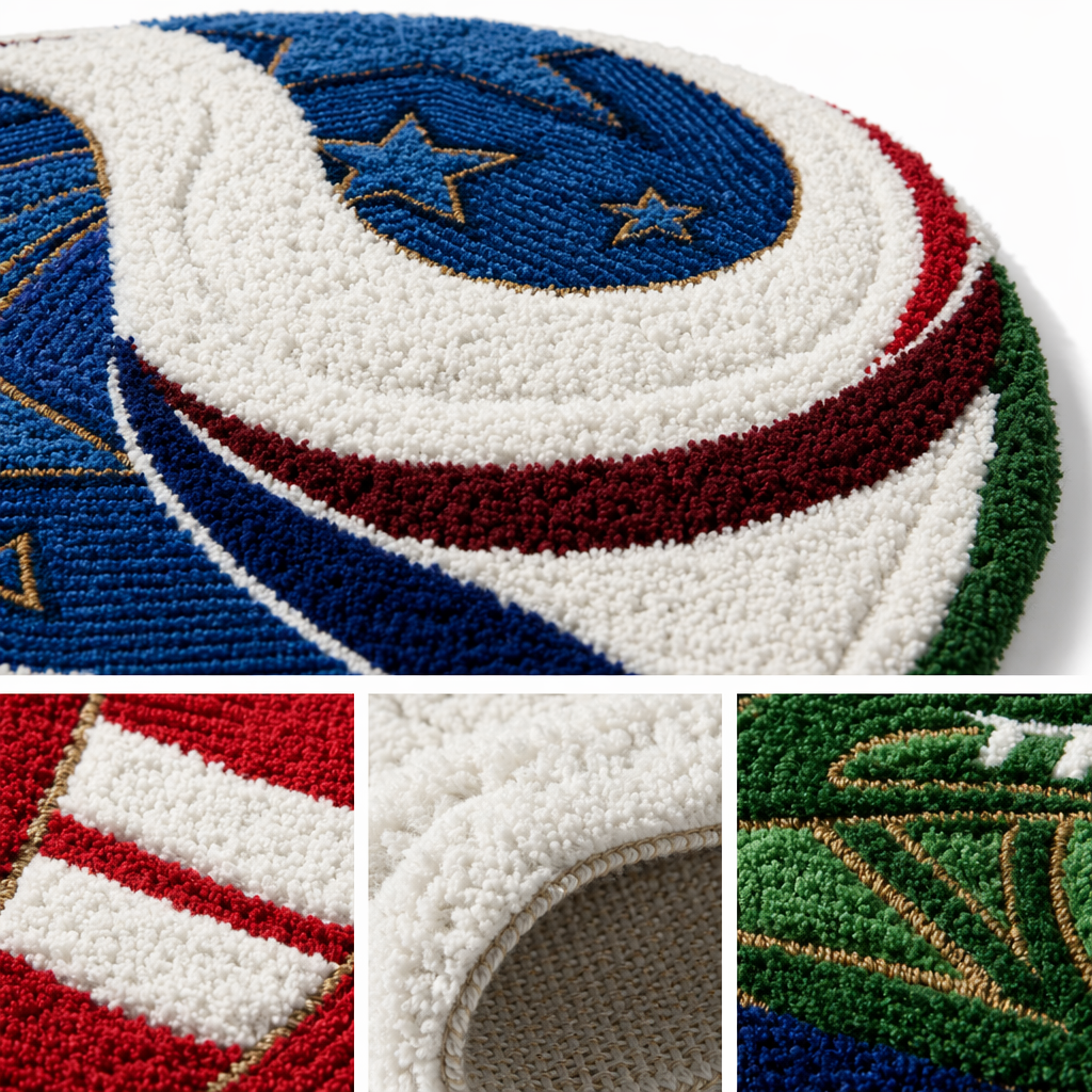 2026 World Cup Soccer Ball Round Tufted Rug